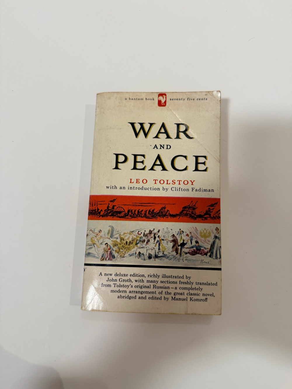 Vintage War and Peace Leo Tolstoy Bantam Books Paperback Movie Tie-In Edition